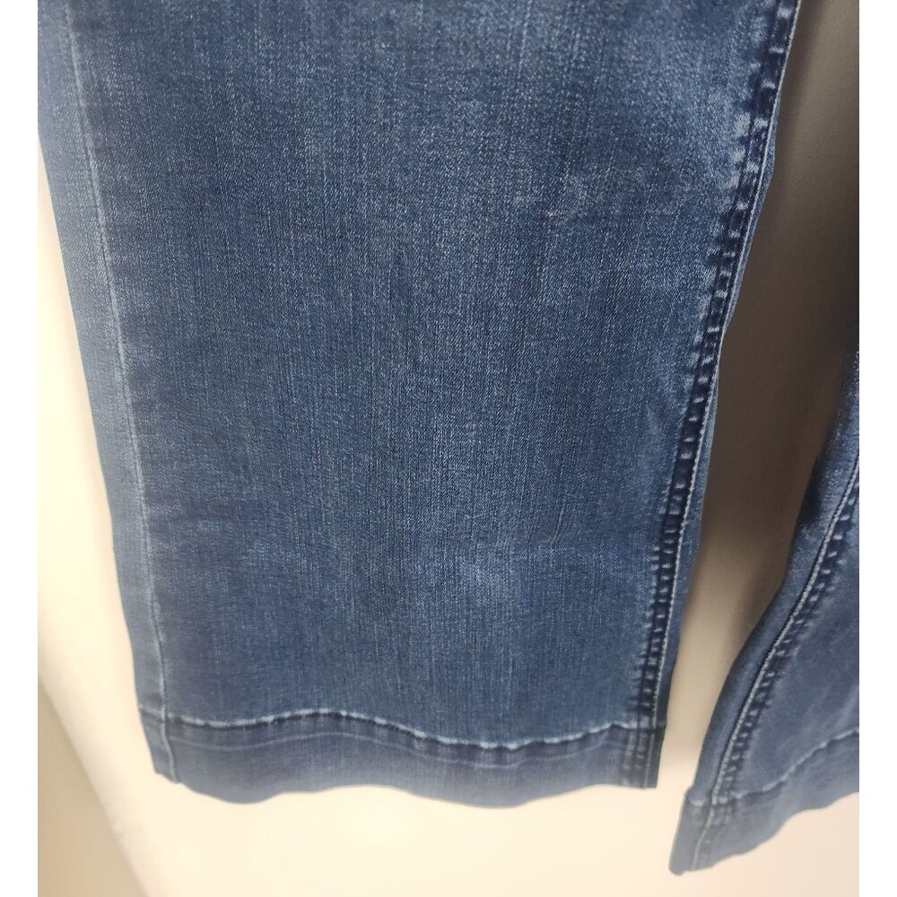 Betabrand Women's Sz. M Farah Wide Leg Jeans in Canyon Wash - Picture 3 of 6
